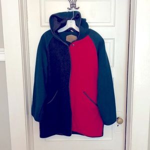 AMAZING vintage Woolrich colorblock wool jacket- size Large